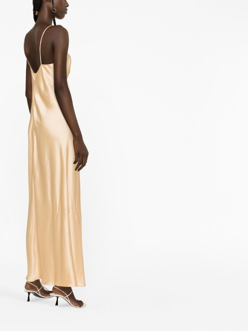 ring-detail satin maxi dress - 3