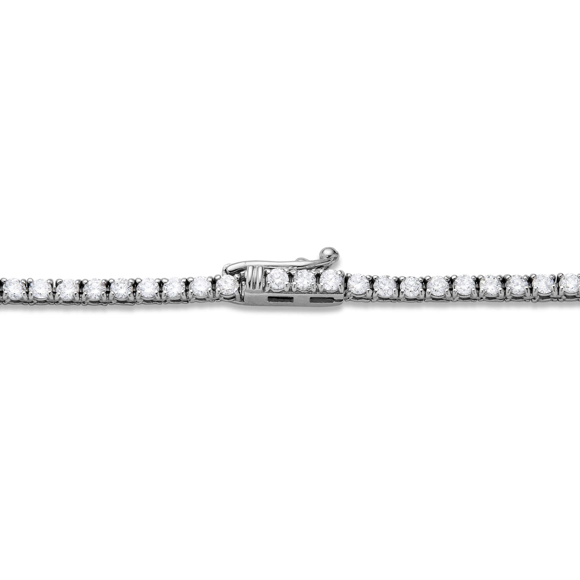 Unflippable Tennis Necklace in White Gold - 3