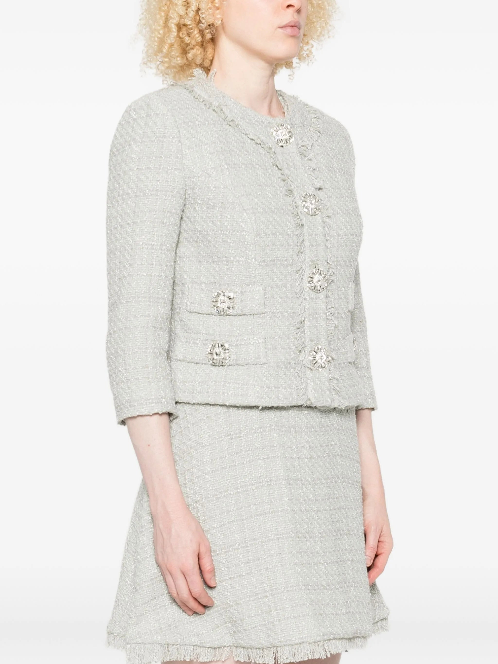 Costarellos Embellished Fringe Jacket - 2