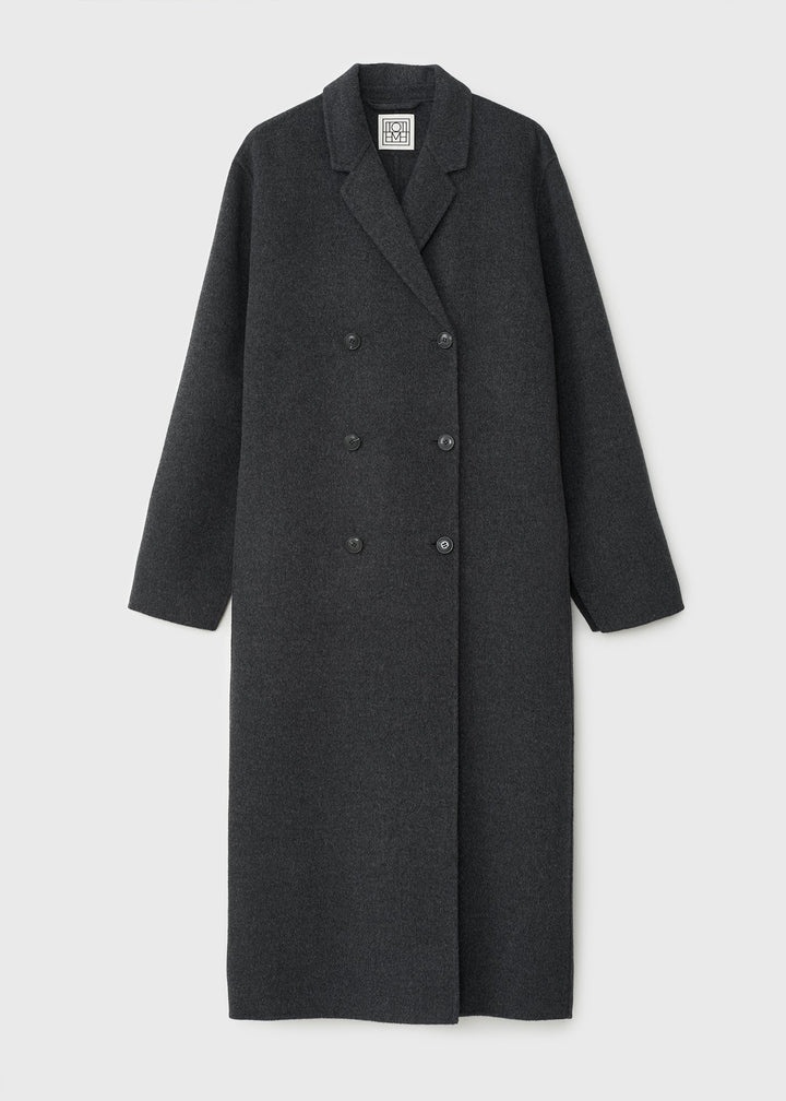 Doublé wool overcoat grey mélange - 1