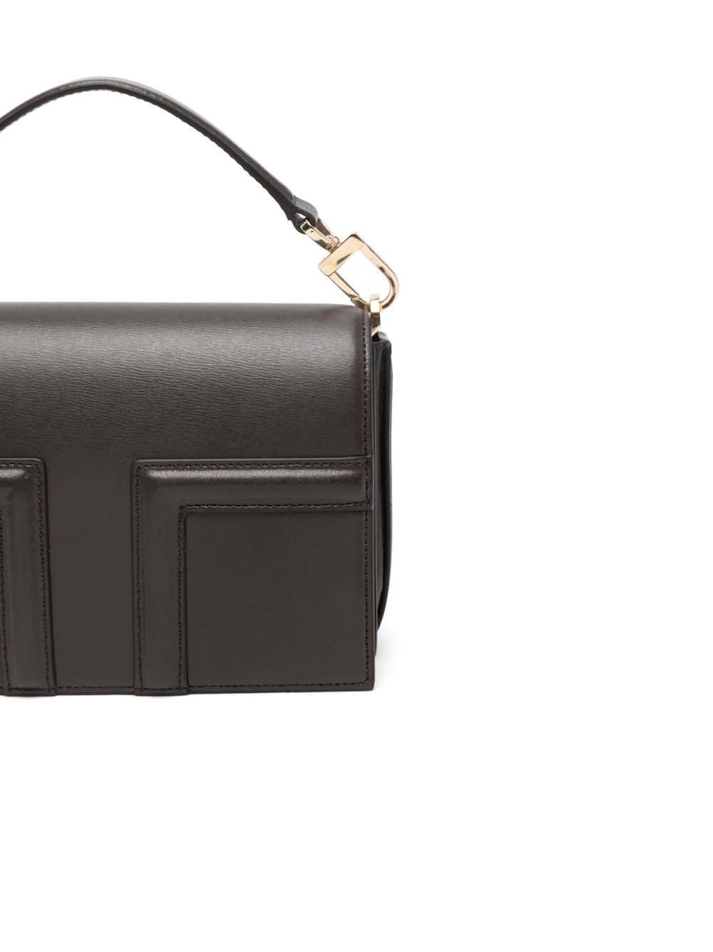Mini T-Flap Bag - TOTEME - Leather - Brown - 4