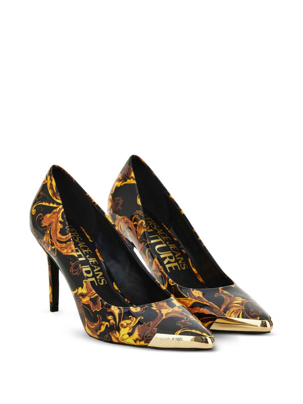 baroque-print stiletto pumps - 2