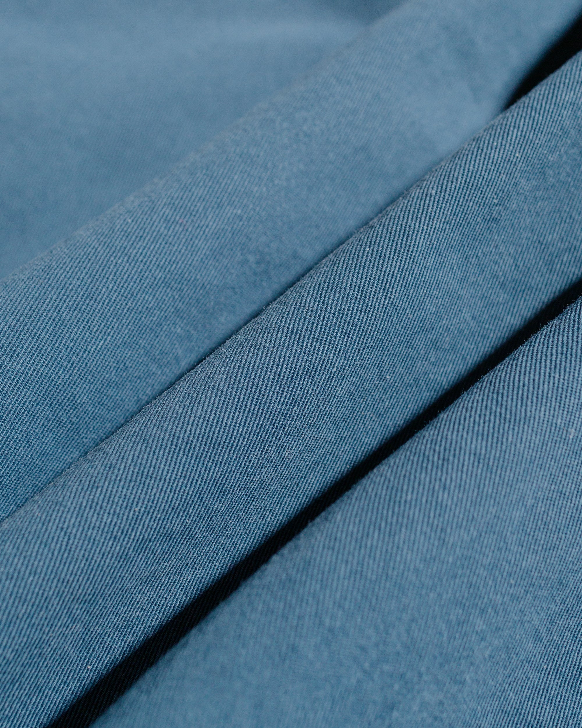 2Pleats Trousers Twill Bio Washed Sax - 6