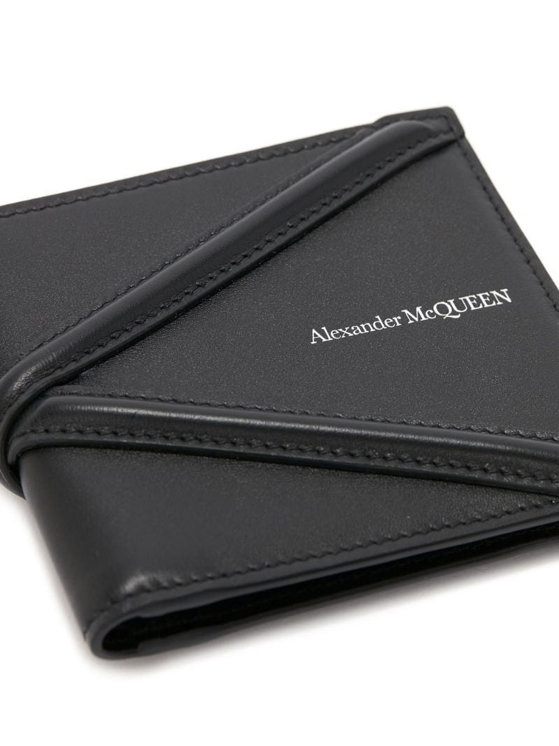 logo-plaque leather wallet - 4