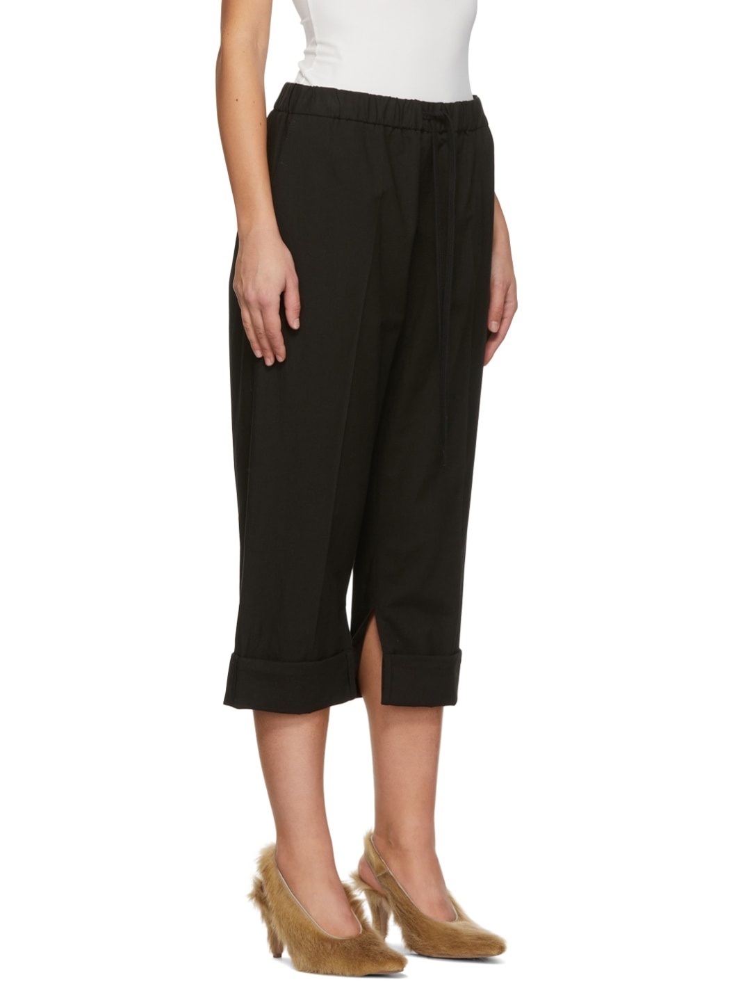 Black Linen Lounge Pants - 2