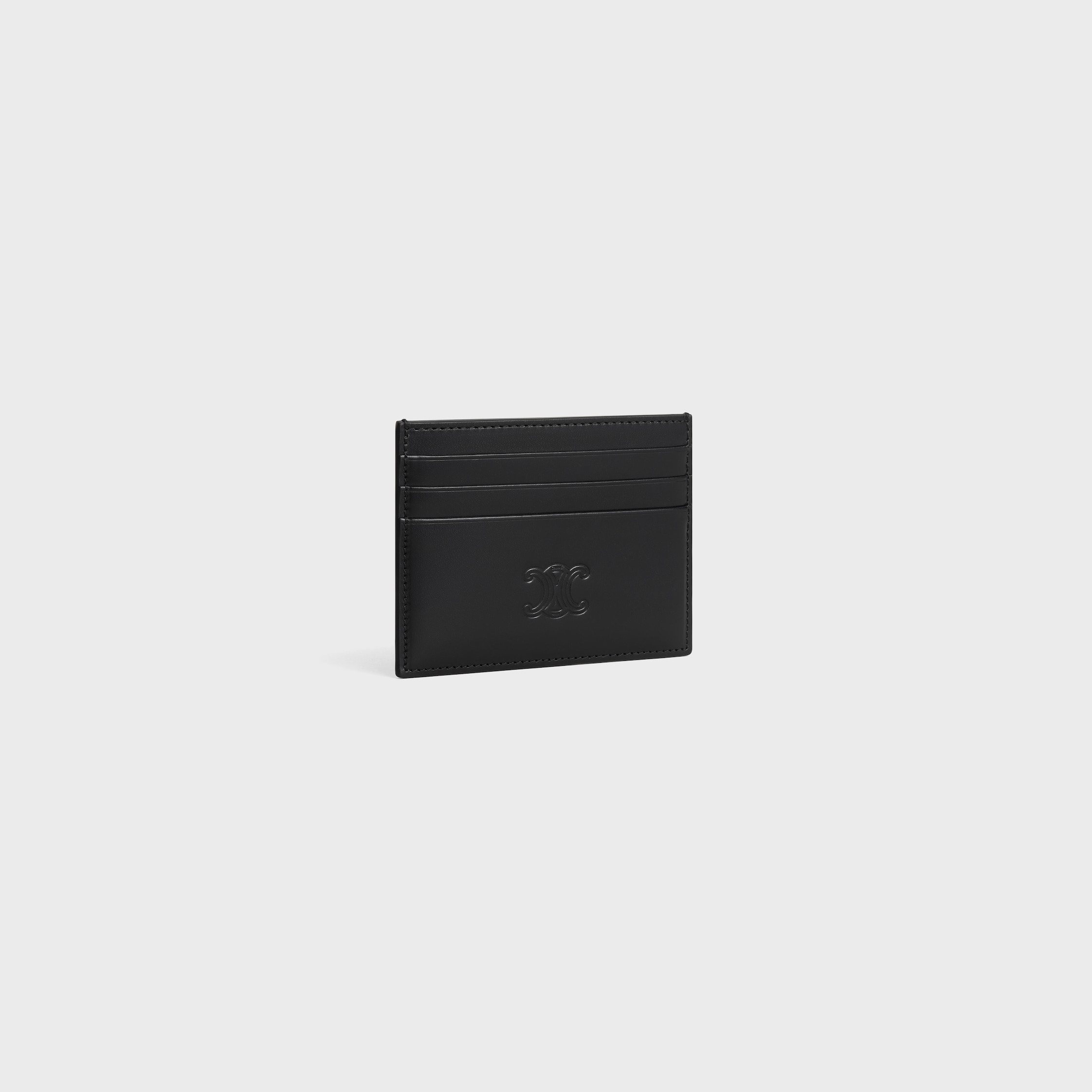 LARGE CARD HOLDER in Satinated calfskin with triomphe embossed - 2