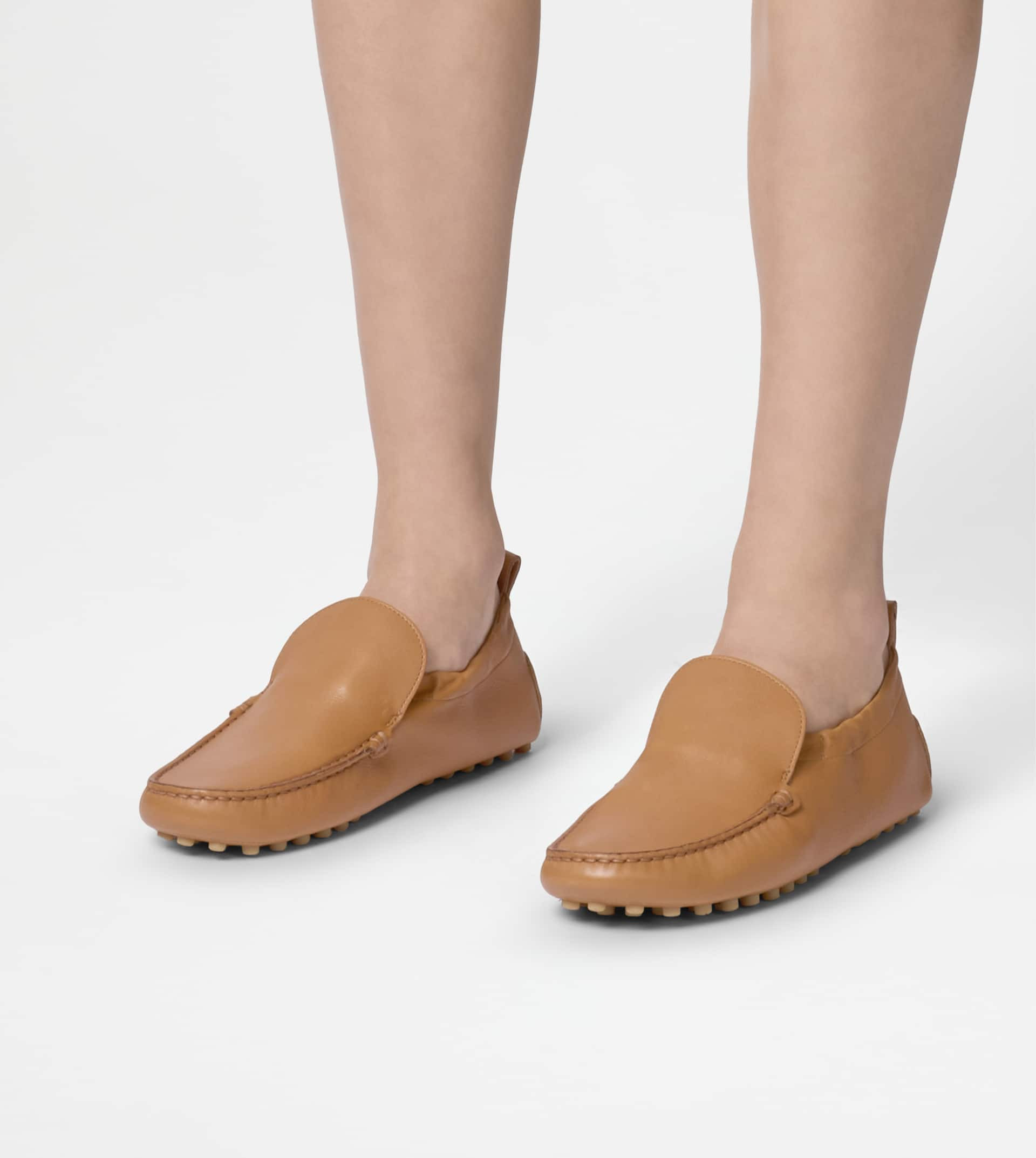 GOMMINO DRIVING SHOES IN LEATHER - BROWN - 8