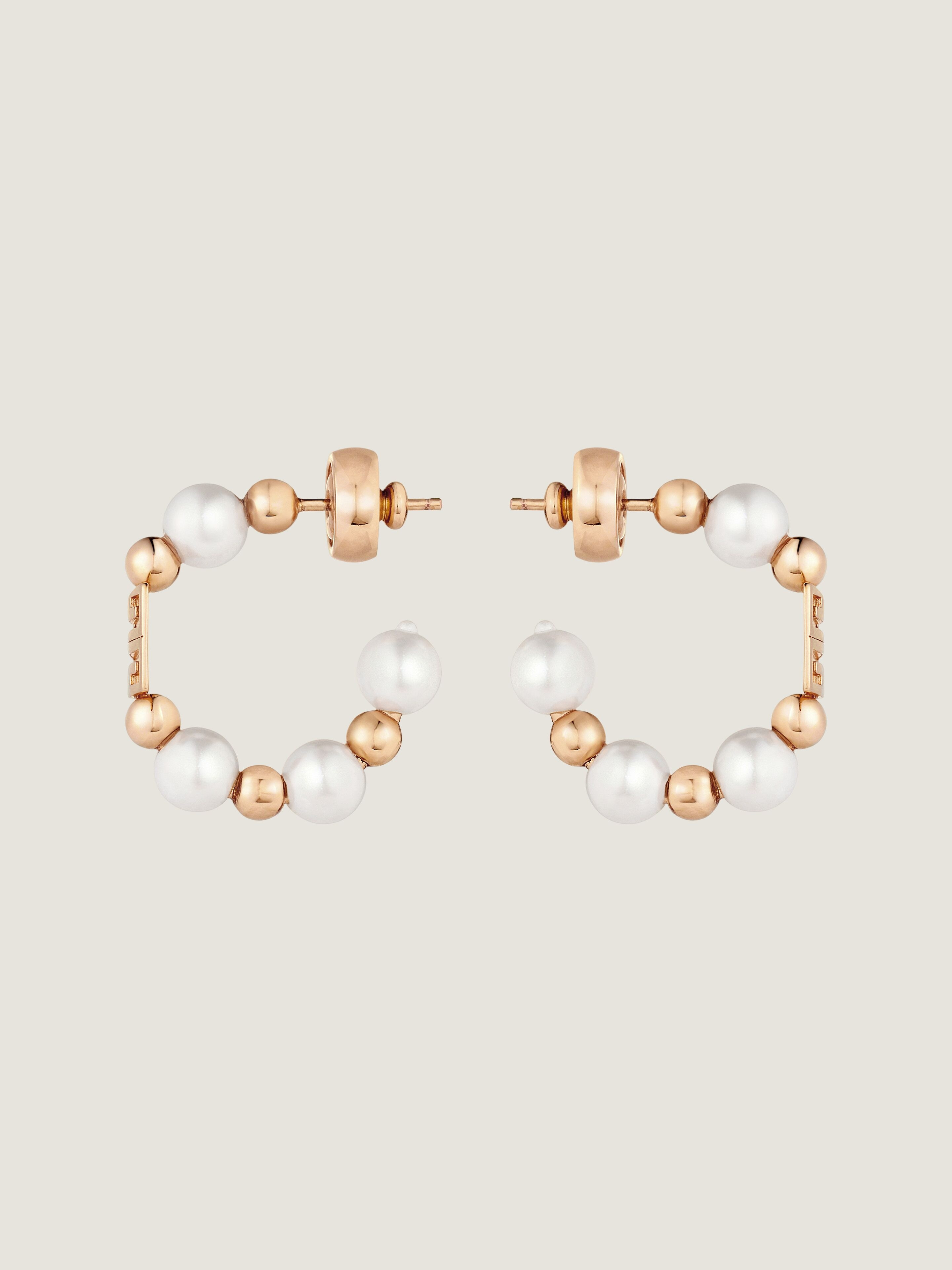 4G EARRINGS IN METAL WITH PEARLS - 3