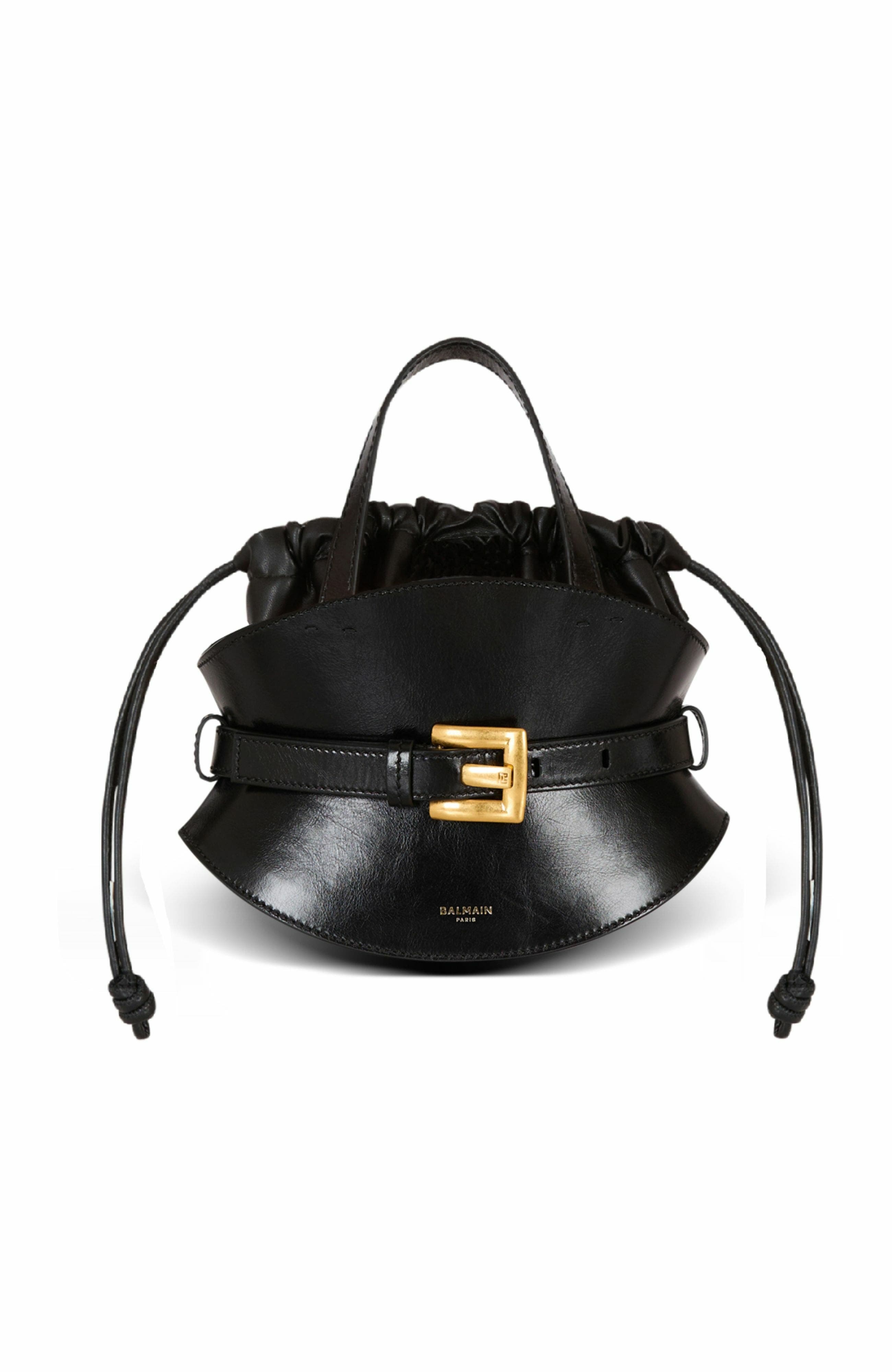 Balmain Shuffle Mini bag in leather in Black at Nordstrom - 1