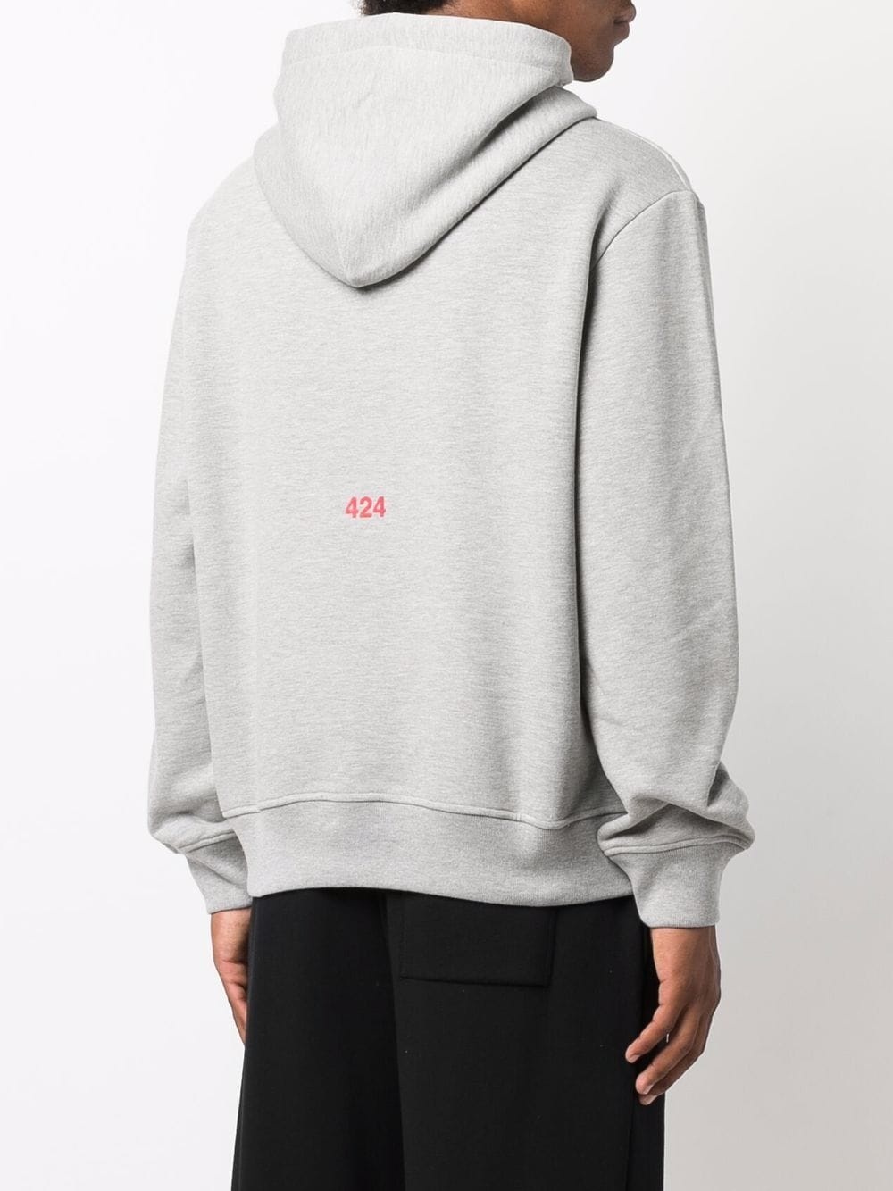 slogan drawstring hoodie - 4