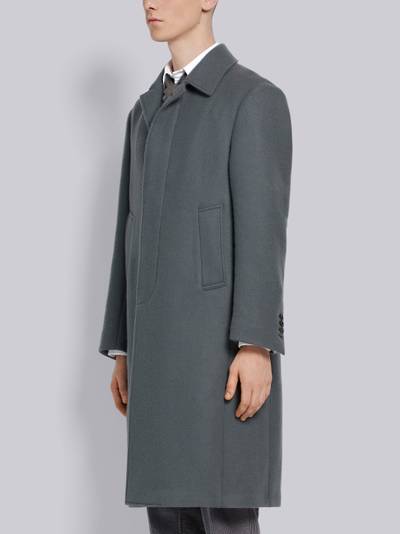 Thom Browne Medium Grey Double Face Cashmere Unconstructed Bal Collar Overcoat outlook