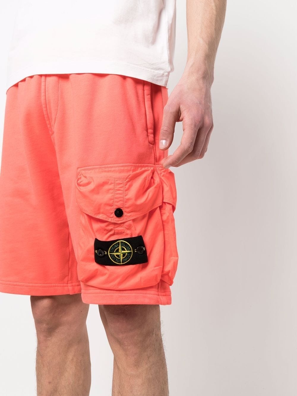 Compass-motif fleece shorts - 5