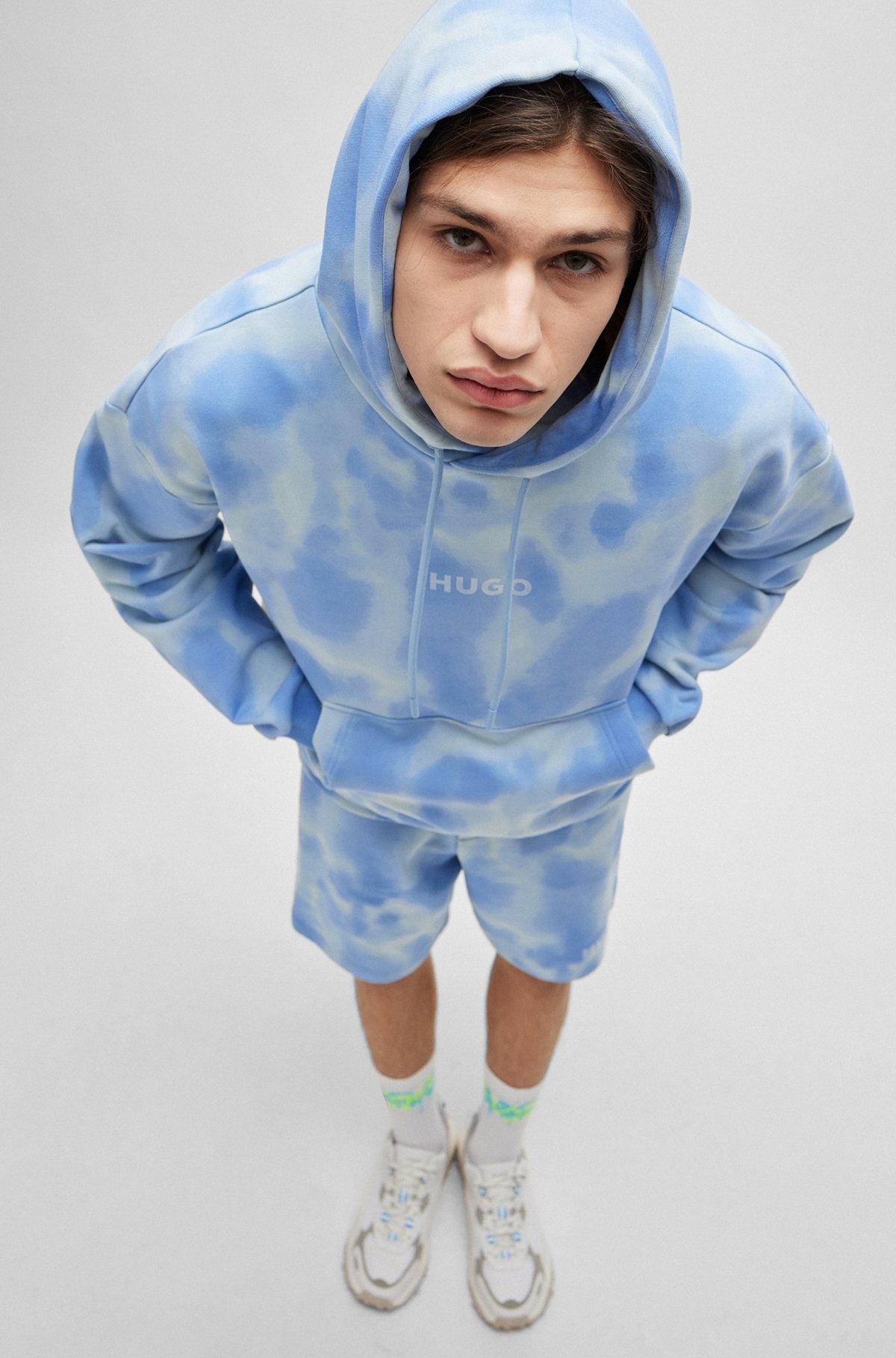 OVERSIZE-FIT HOODIE IN COTTON WITH SEASONAL PRINT - 3