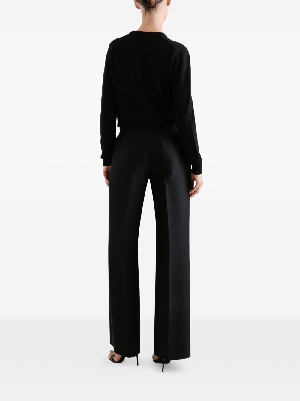 pleated-detail trousers - 3