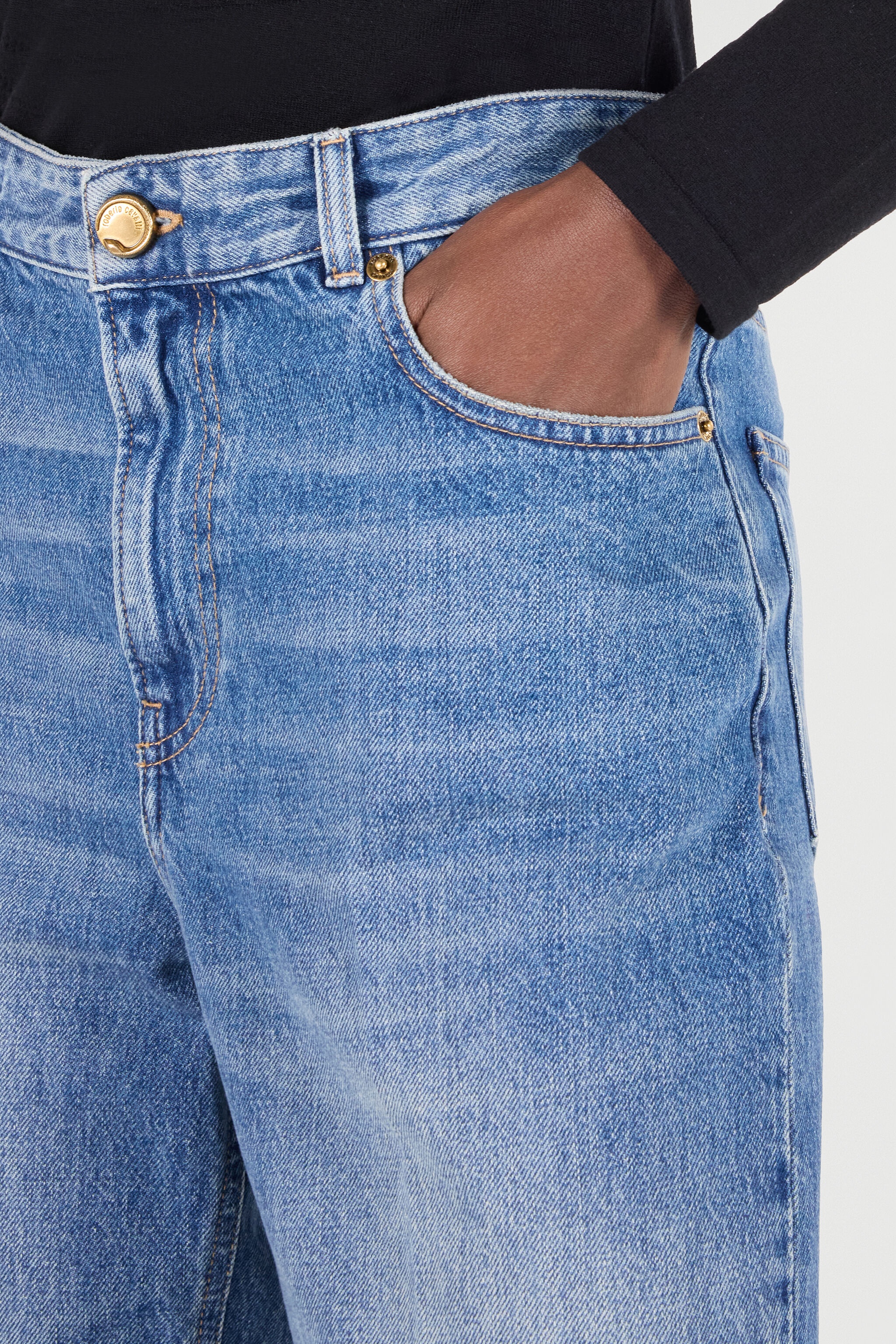 Jeans With Mirror Snake Monogram - 7