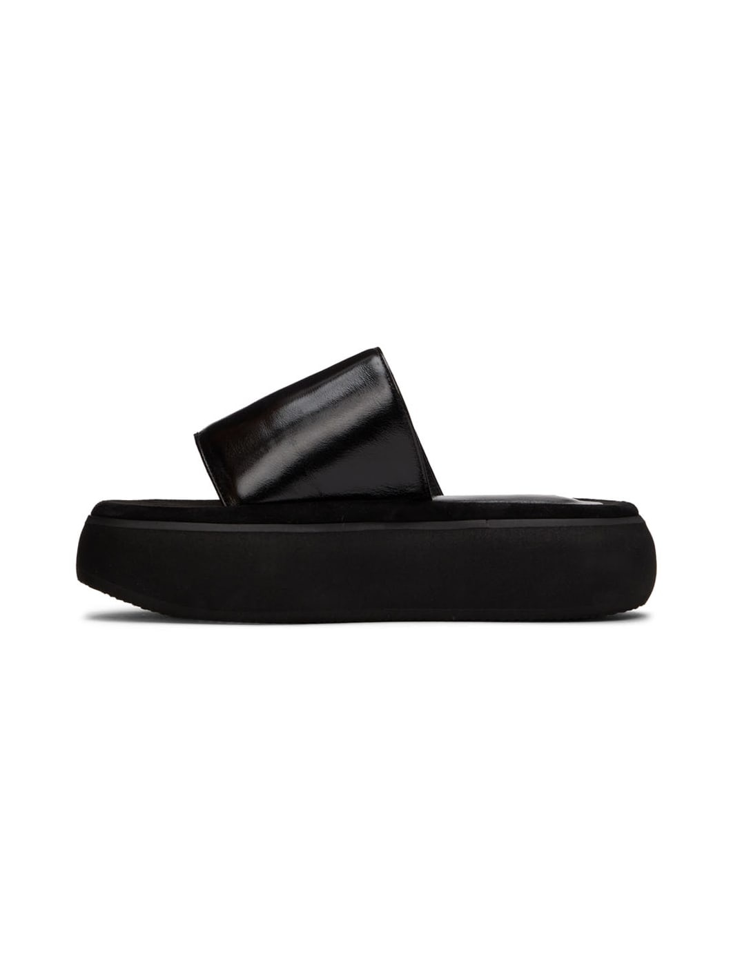 Black Boat Padded Platform Slides - 3