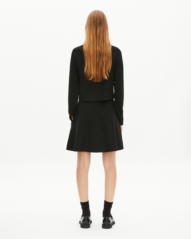 SHORT TROMPE L'OEIL DRESS IN BLACK MESH 3
