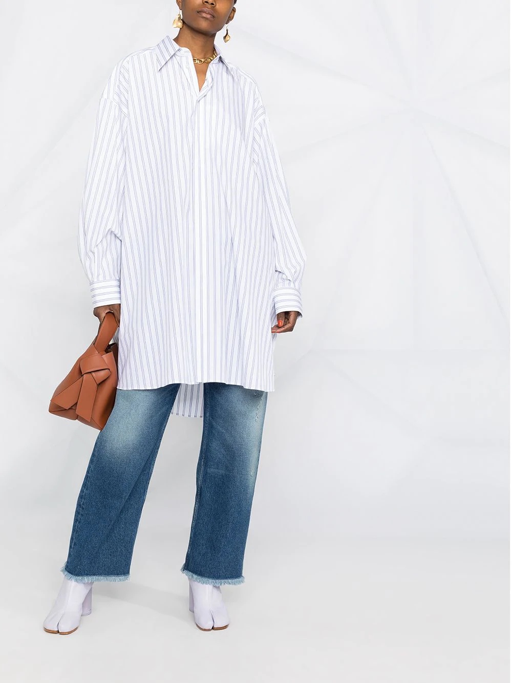 striped oversize shirt - 2