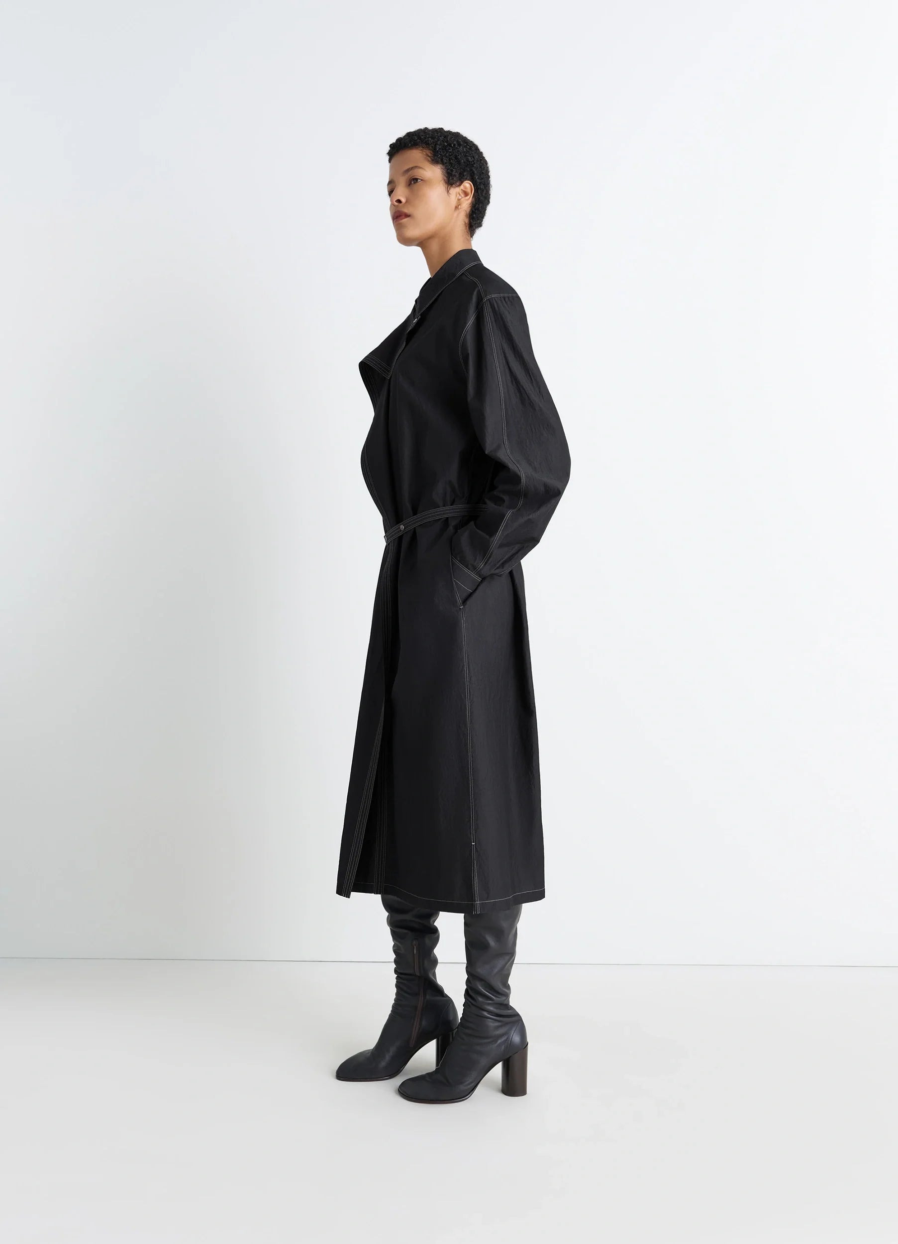 ASYMMETRICAL SHIRT DRESS - 4
