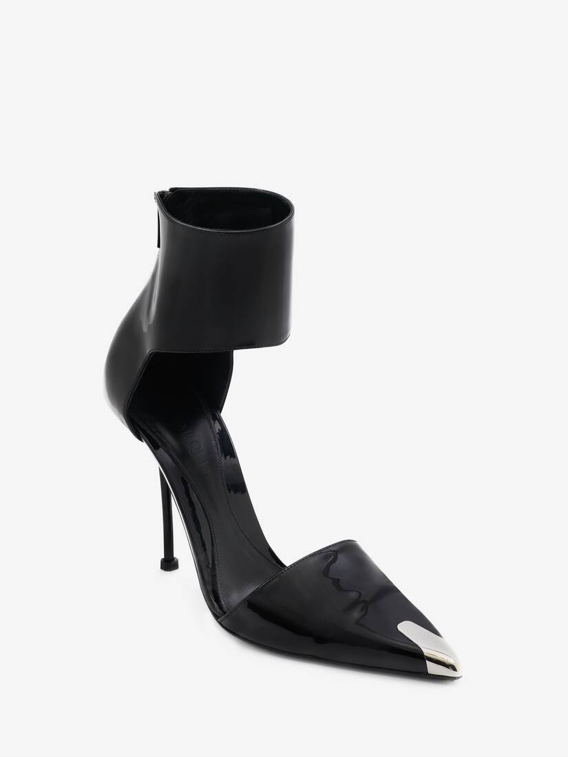 Women's Harness Punk Pump in Black/silver - 2