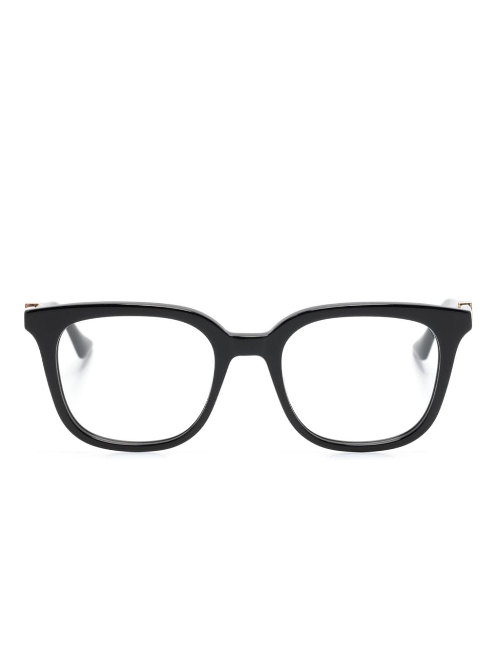 Web-stripe square-frame glasses - 1