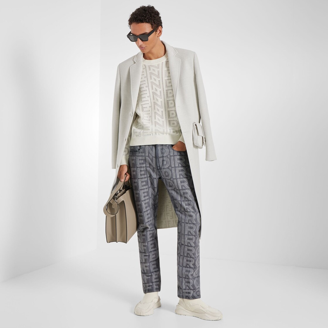 Black denim Fendi Roma Capsule jeans - 4