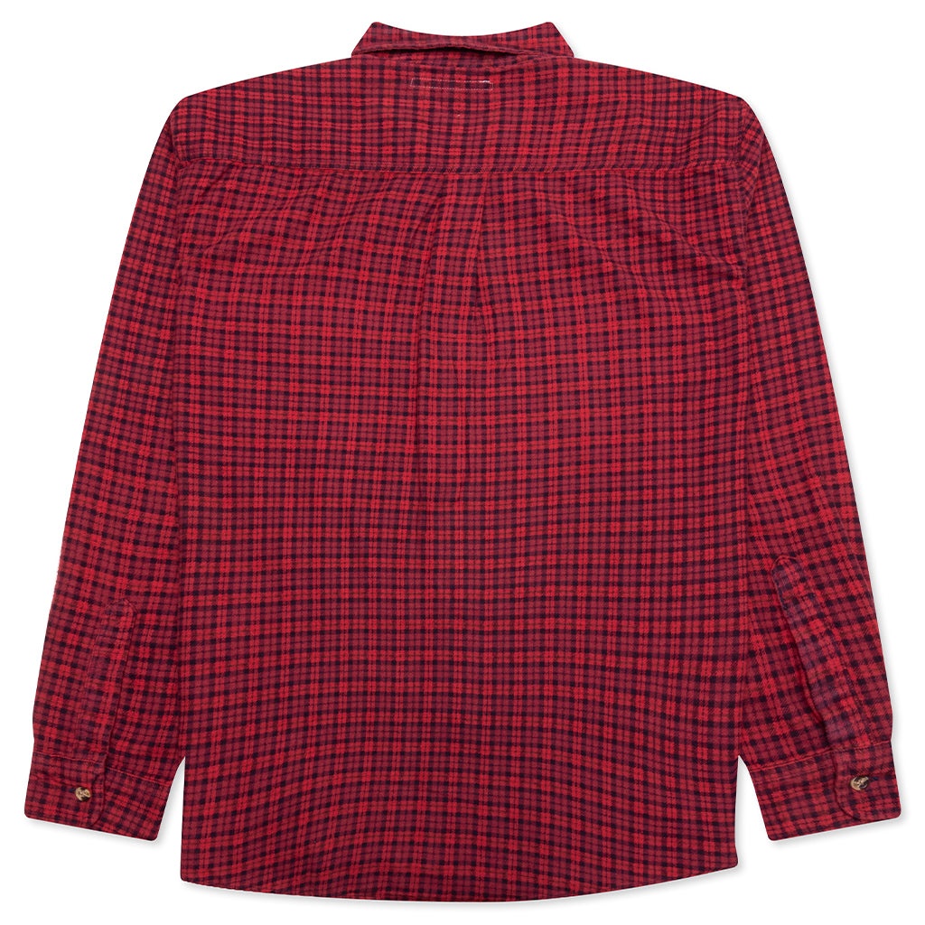 RIBBON OVER DYE FLANNEL SHIRT - ASSORTED - 2