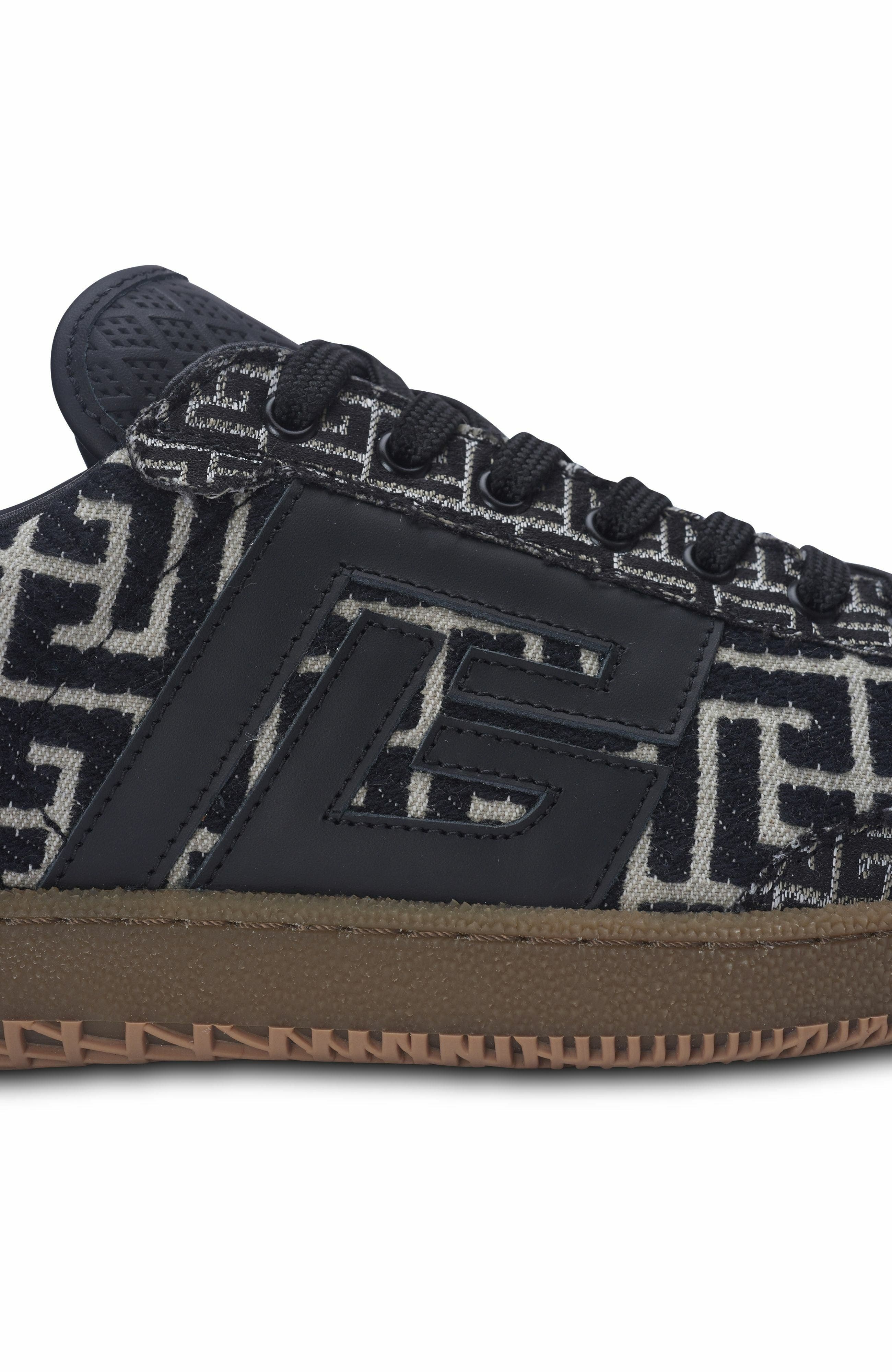Balmain Swan trainers in PB Labyrinth jacquard in Black at Nordstrom - 8