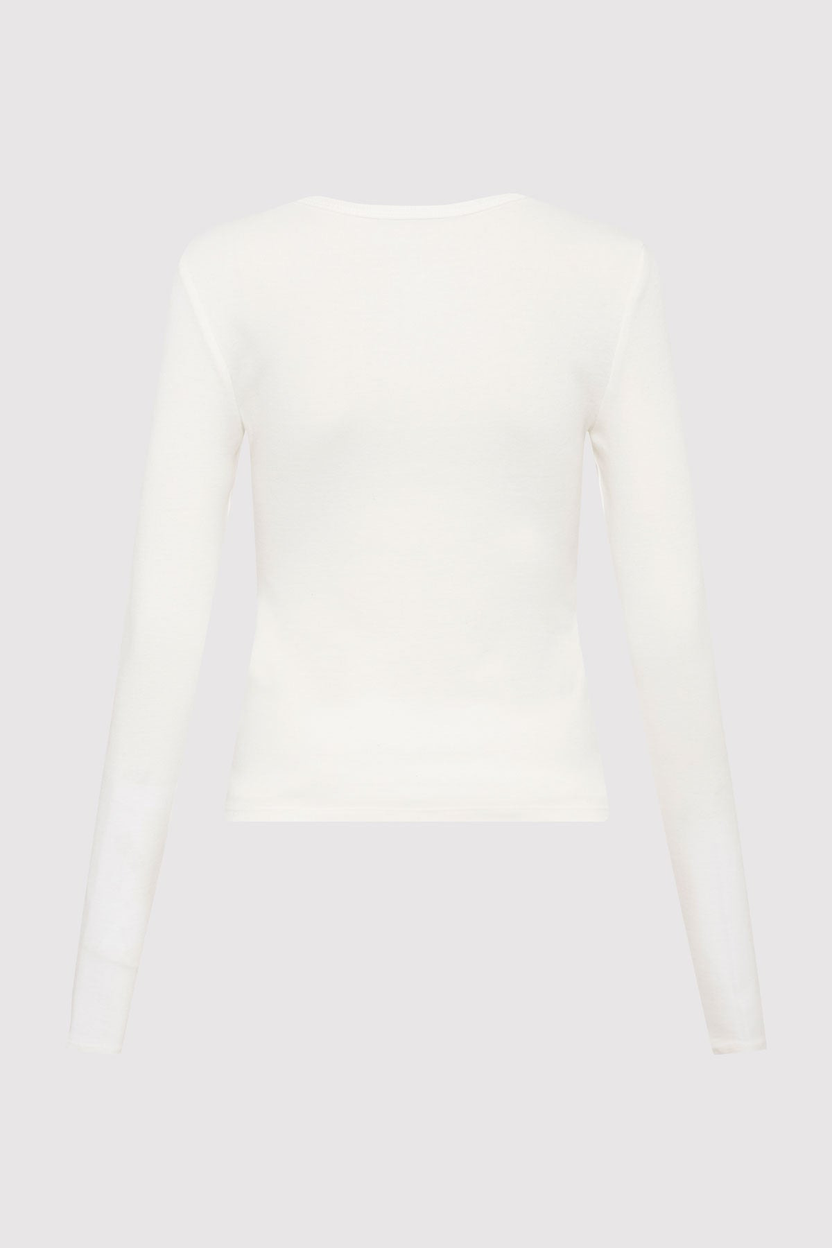 Organic Cotton Long Sleeve Top - White - 6