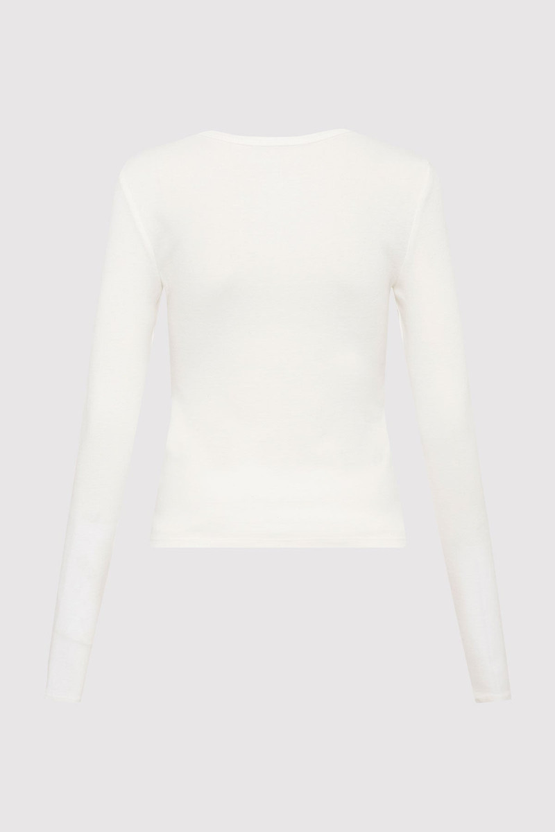 ST. AGNI Organic Cotton Long Sleeve Top - White outlook