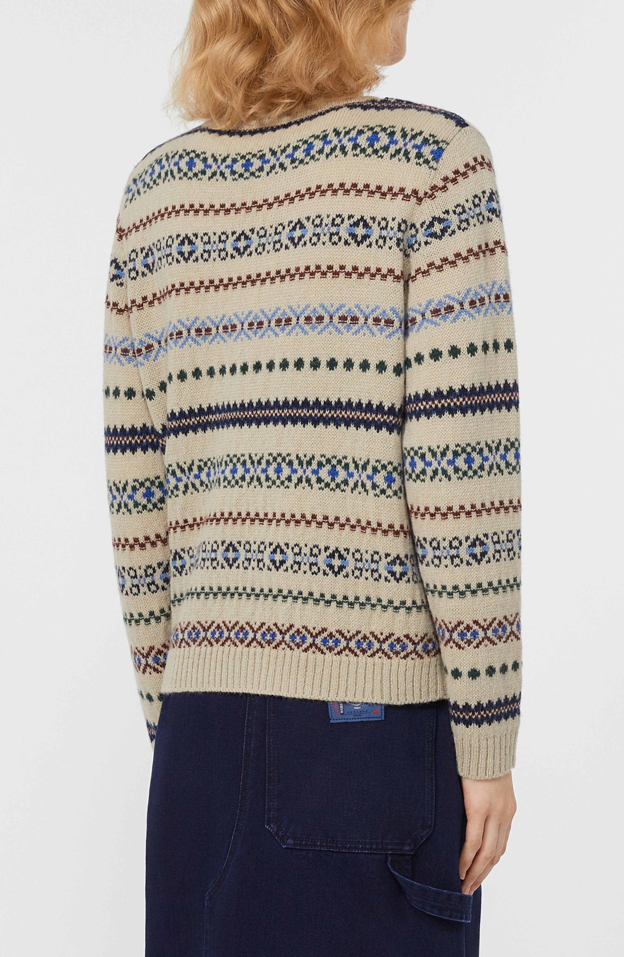 Weekend Max Mara Quirite Jacquard Crewneck Sweater in Ecru at Nordstrom - 2
