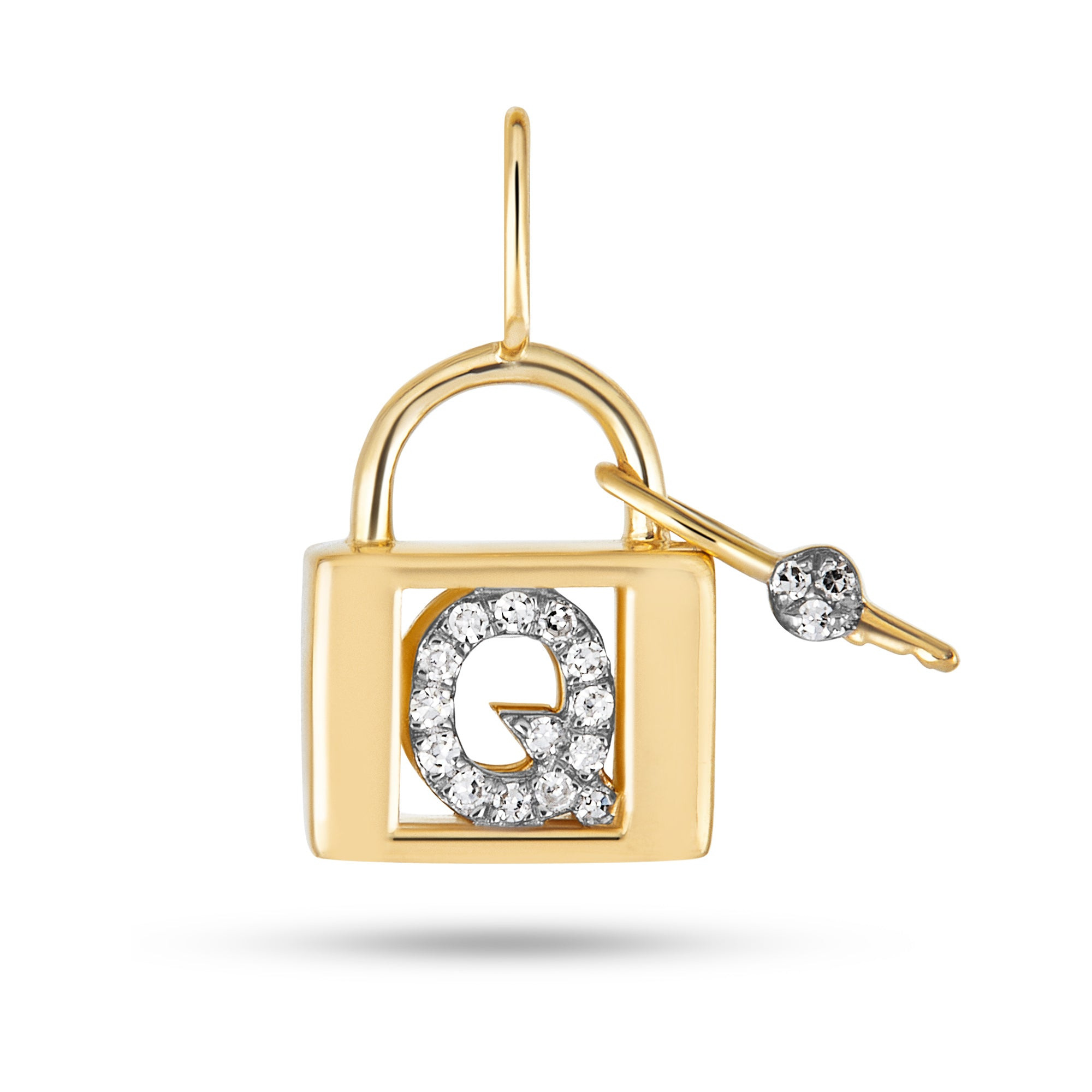 Love Lock Diamond Initial Charm - 21