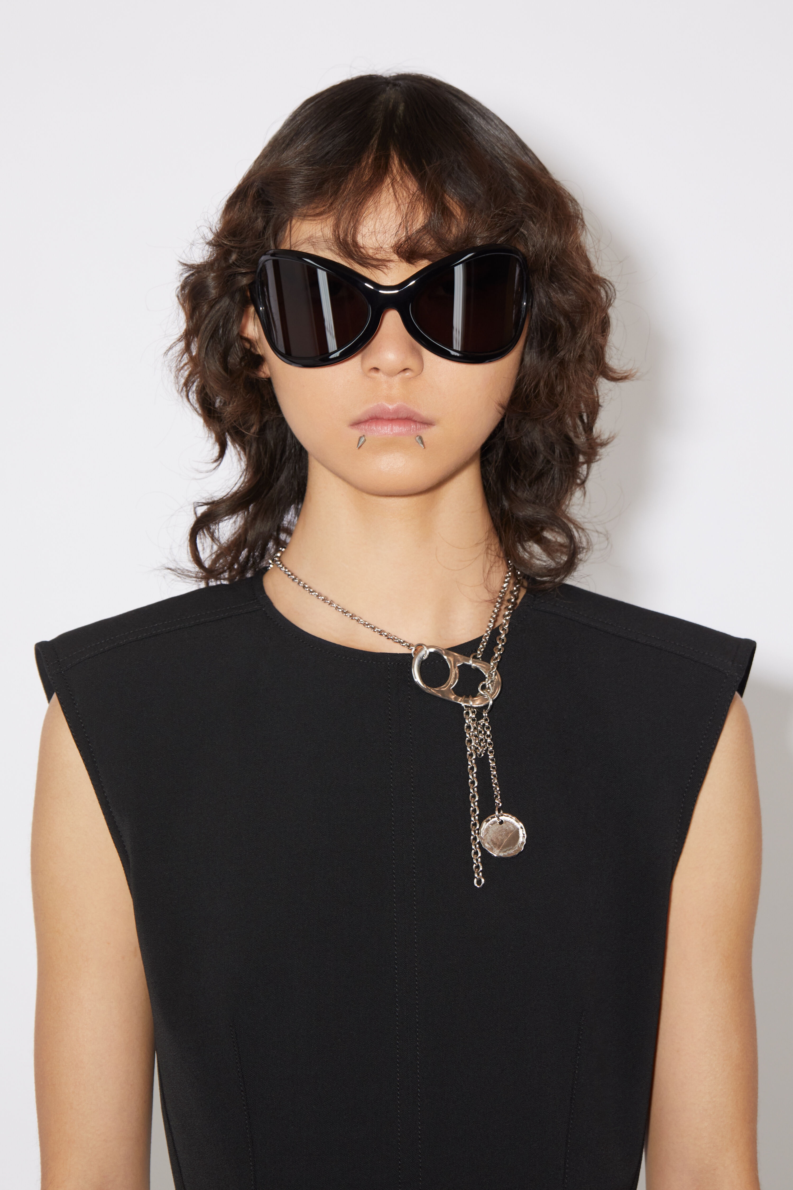 Wool blend dress - Black - 5