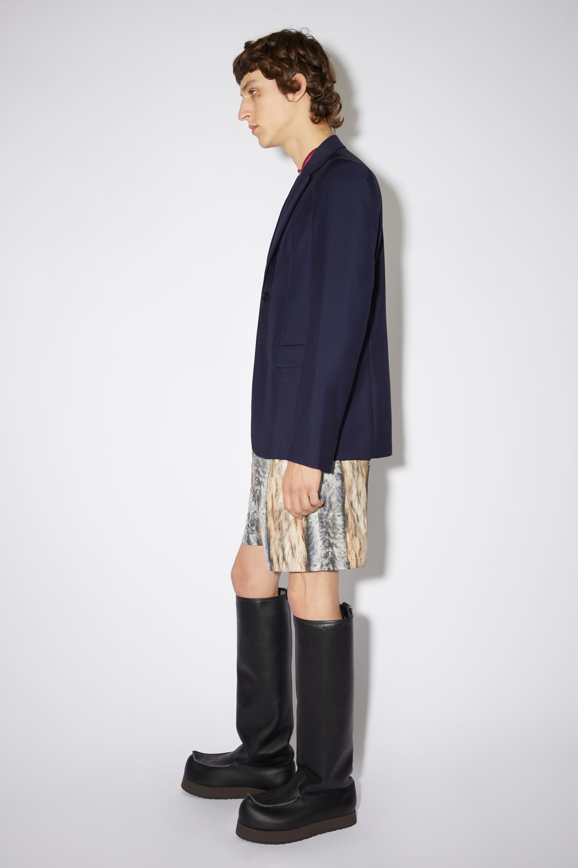 Single breasted suit jacket - Dark navy - 4