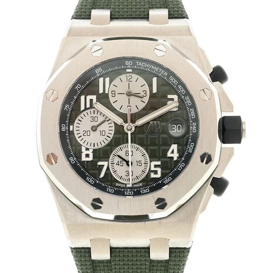 Audemars Piguet Royal Oak Offshore Chronograph Automatic Green Dial Men's Watch 26238TI.OO.A056CA.01 - 1