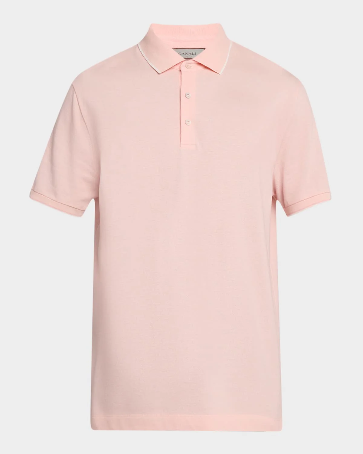 Men's Two-Tone Short-Sleeve Polo Shirt - 1