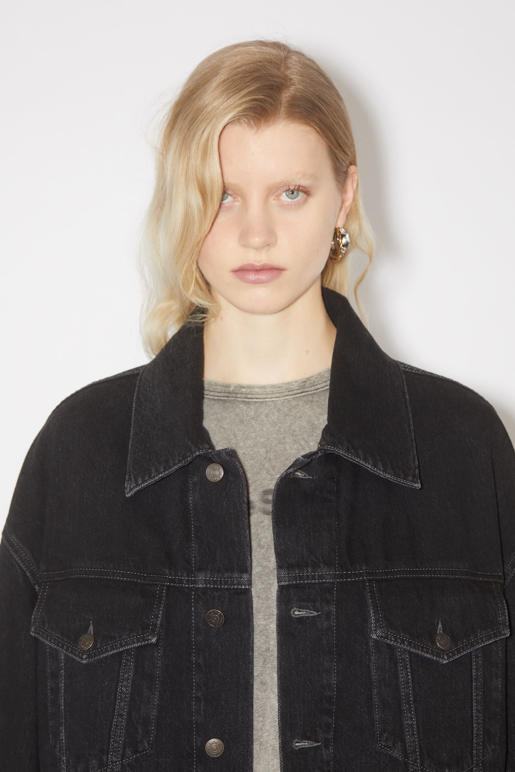 Denim jacket - Oversized unisex fit - Black - 6