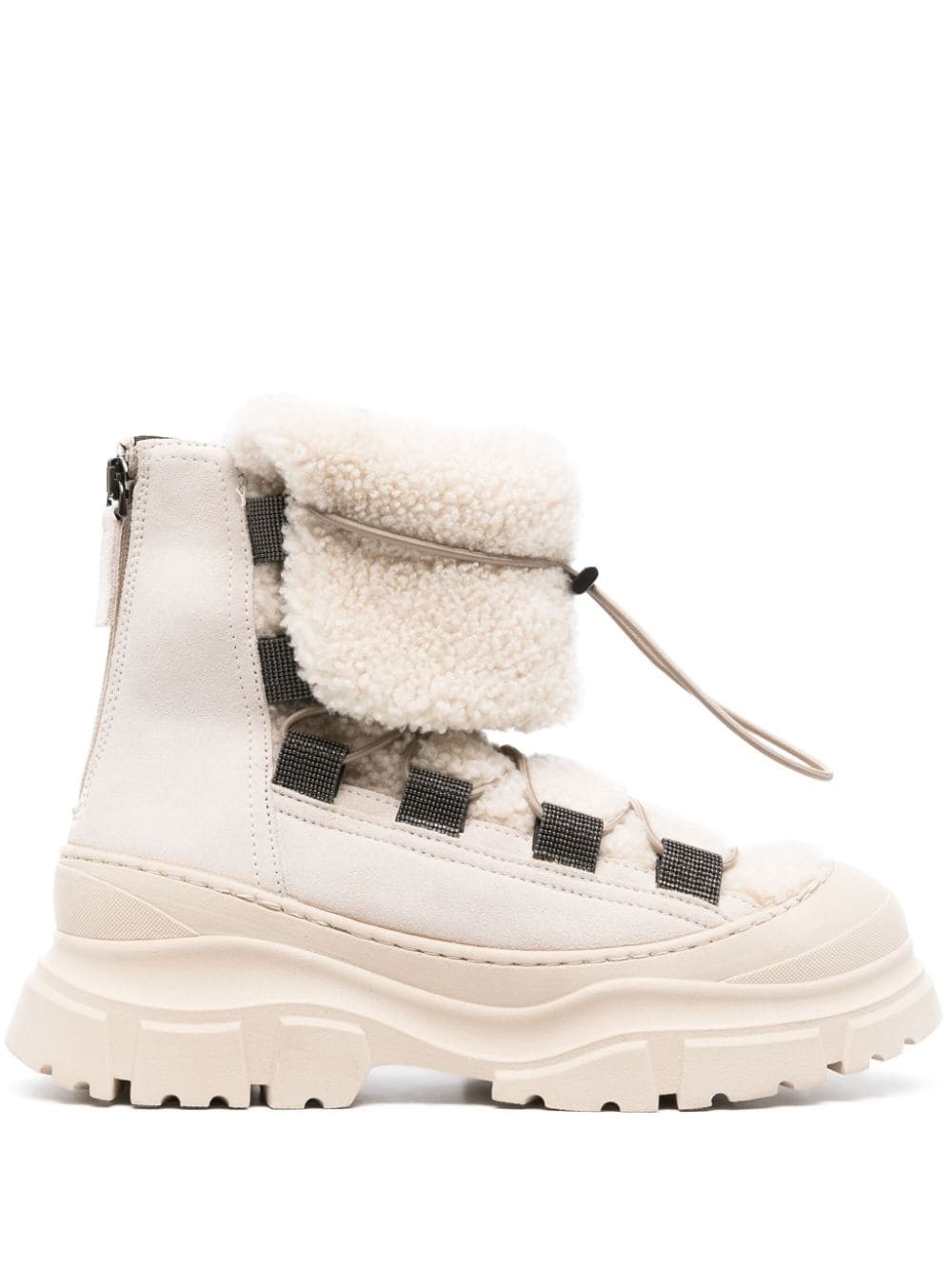 ankle fleece leather boots - 1