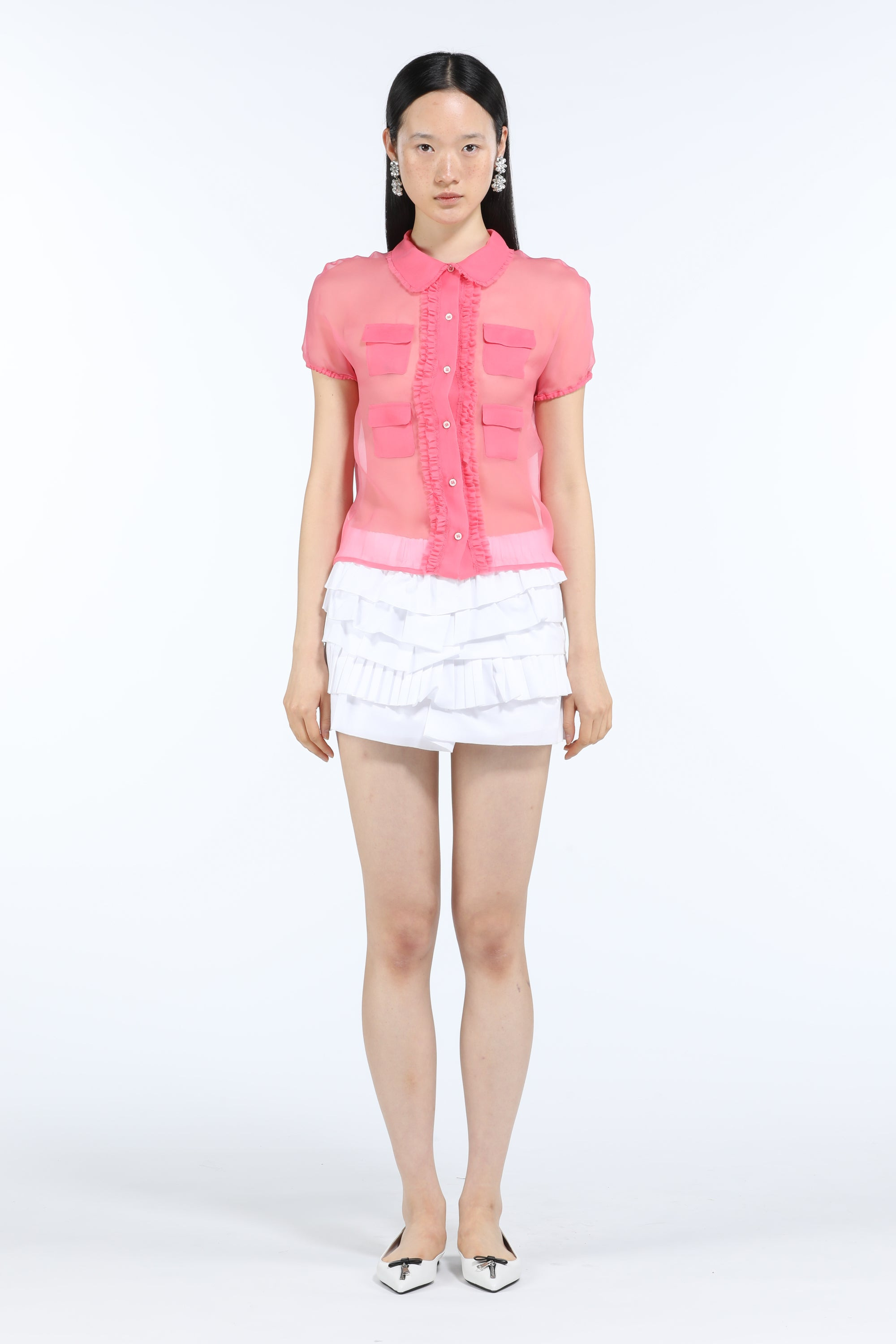 SEMI-SHEER SILK SHIRT - 4