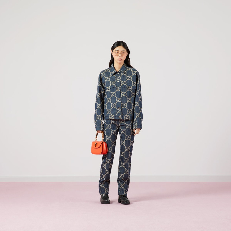 GUCCI Jumbo GG denim pants outlook