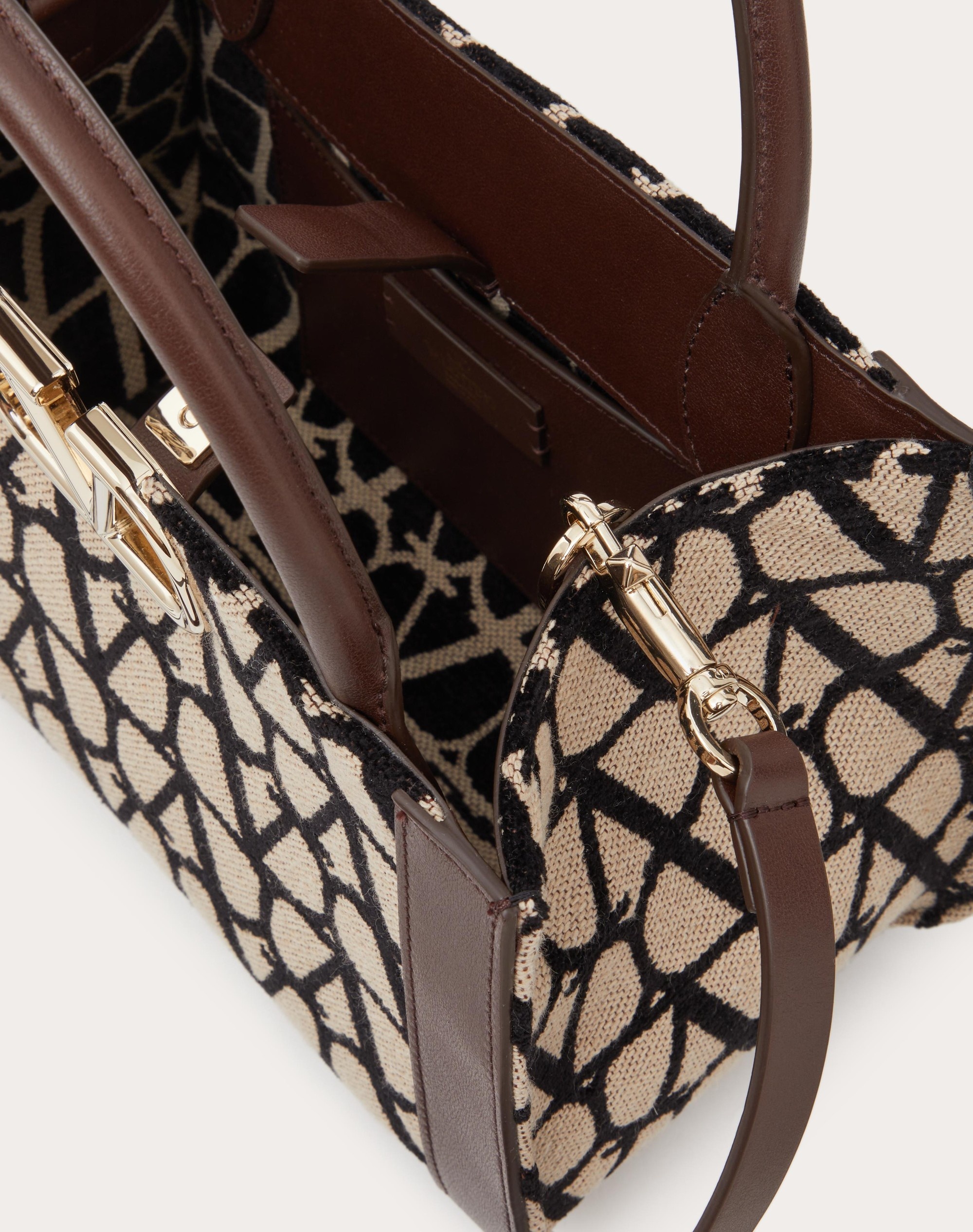 SMALL VLOGO SIGNATURE TOILE ICONOGRAPHE HANDBAG - 6