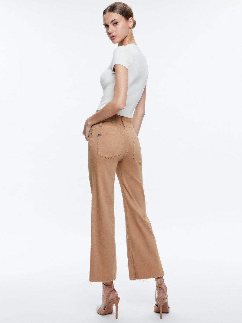 Alice + Olivia ROXIE LOW RISE STRAIGHT FLARE CROPPED JEAN outlook