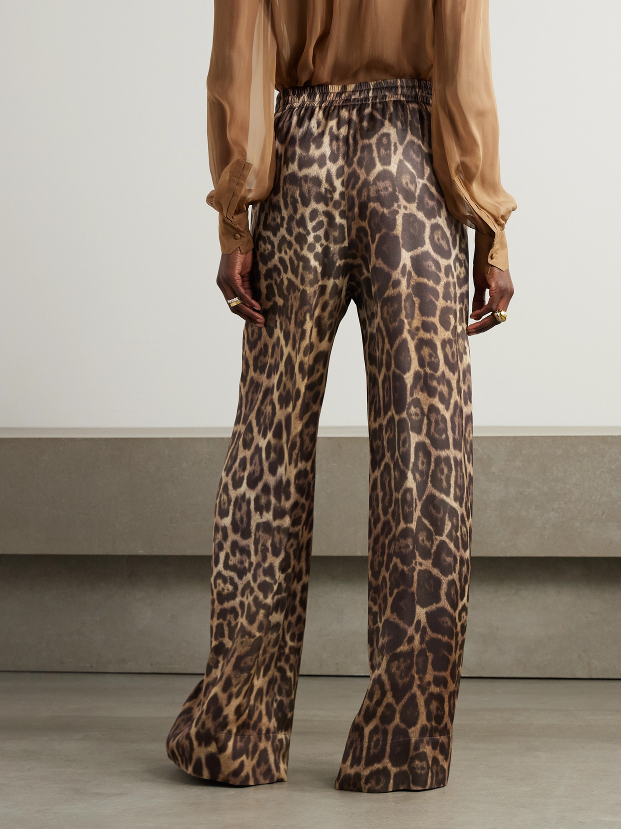 Leopard-print Lenzing Ecovero Wide-leg Pants - 3