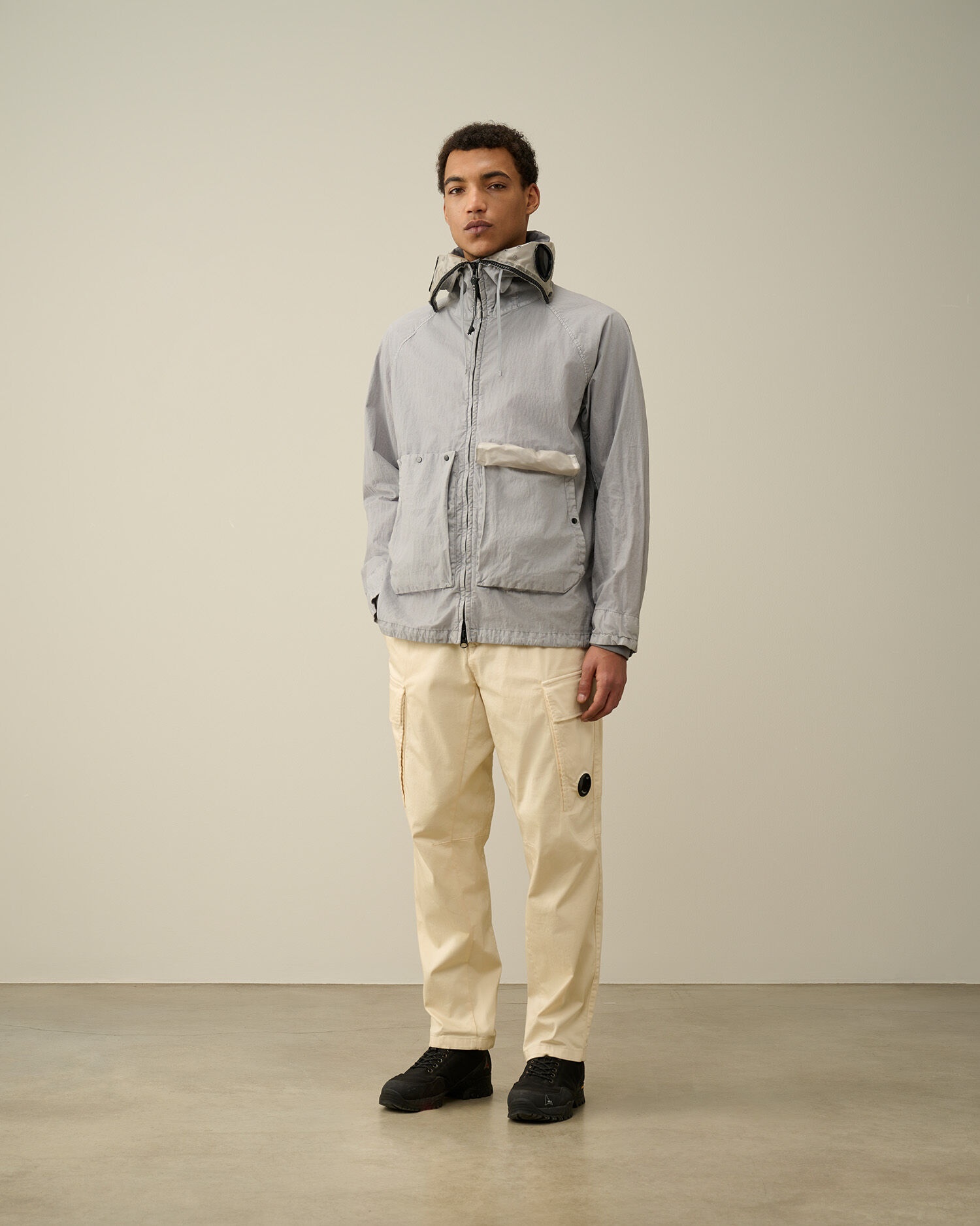 C.P. Company 50 Fili Gum Mixed Zipped Goggle Jacket | REVERSIBLE