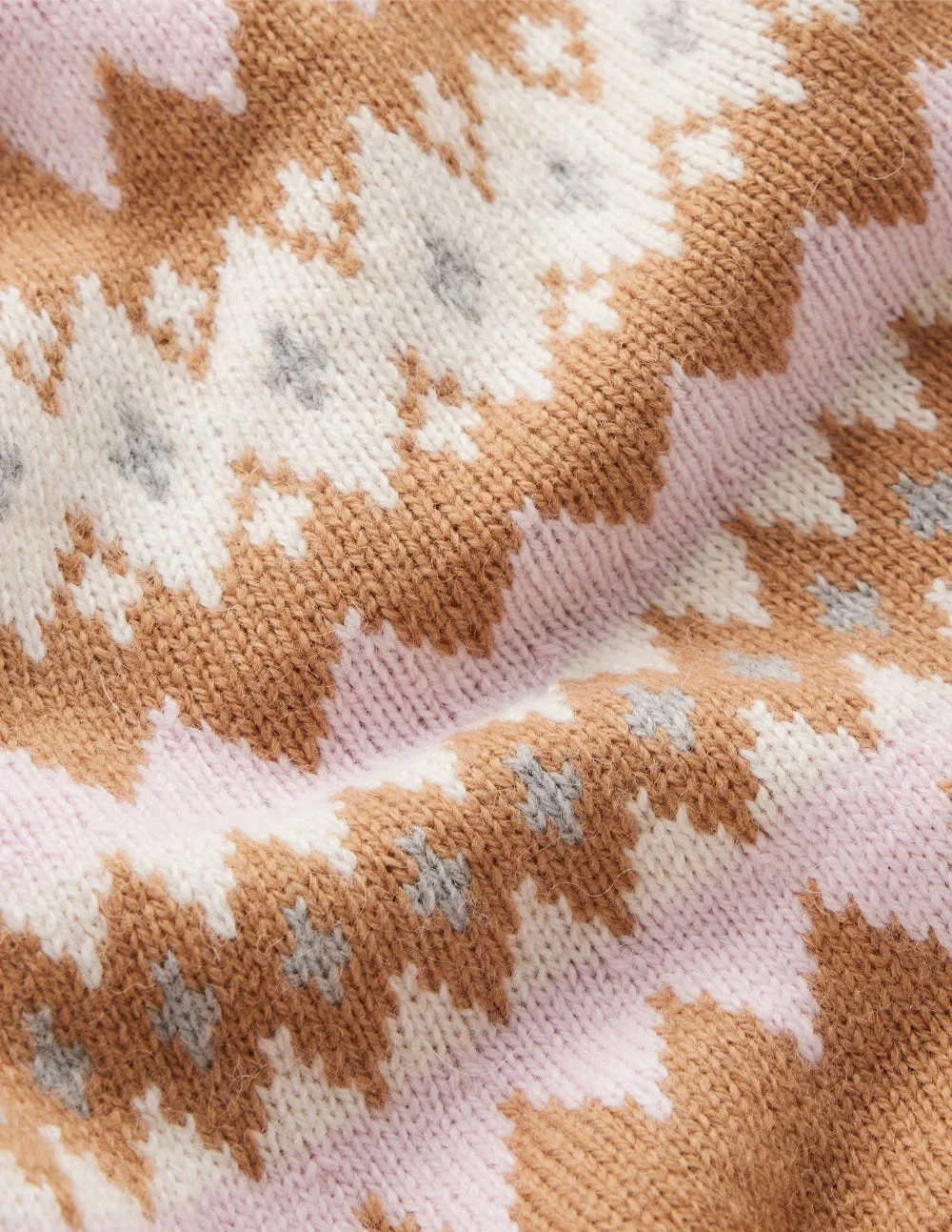 Edie Fair Isle Sweater-Camel Melange Fair Isle - 1