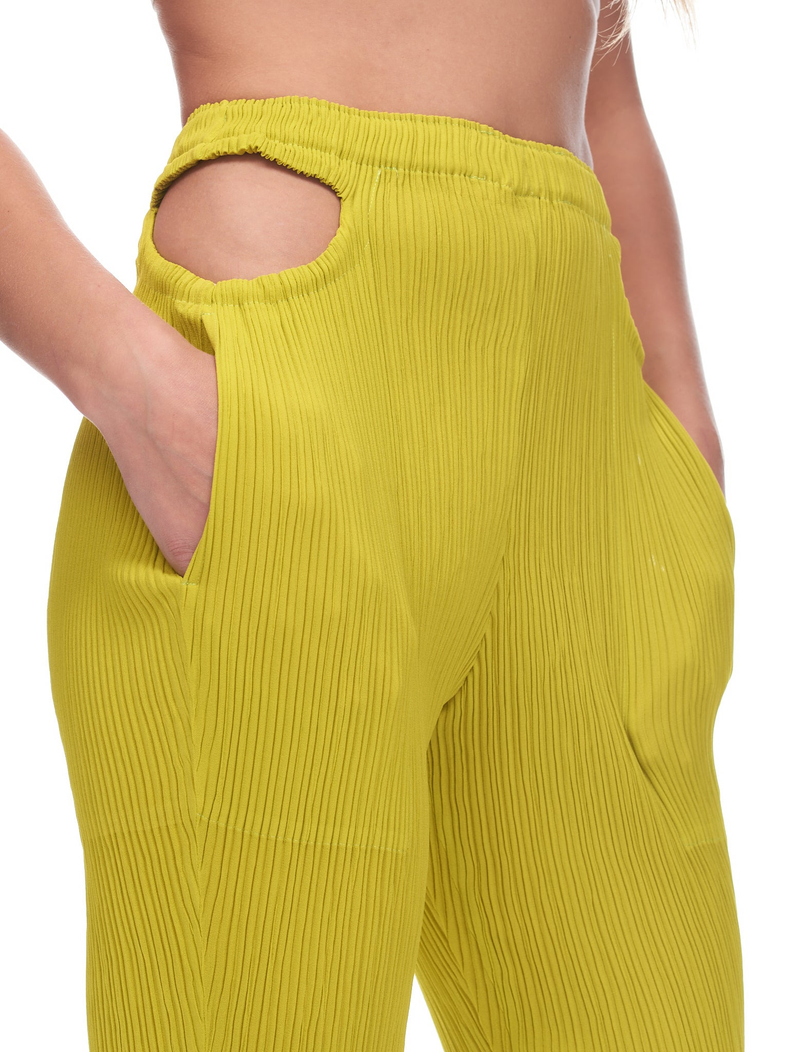 Pleats Cut Out Pants - 5