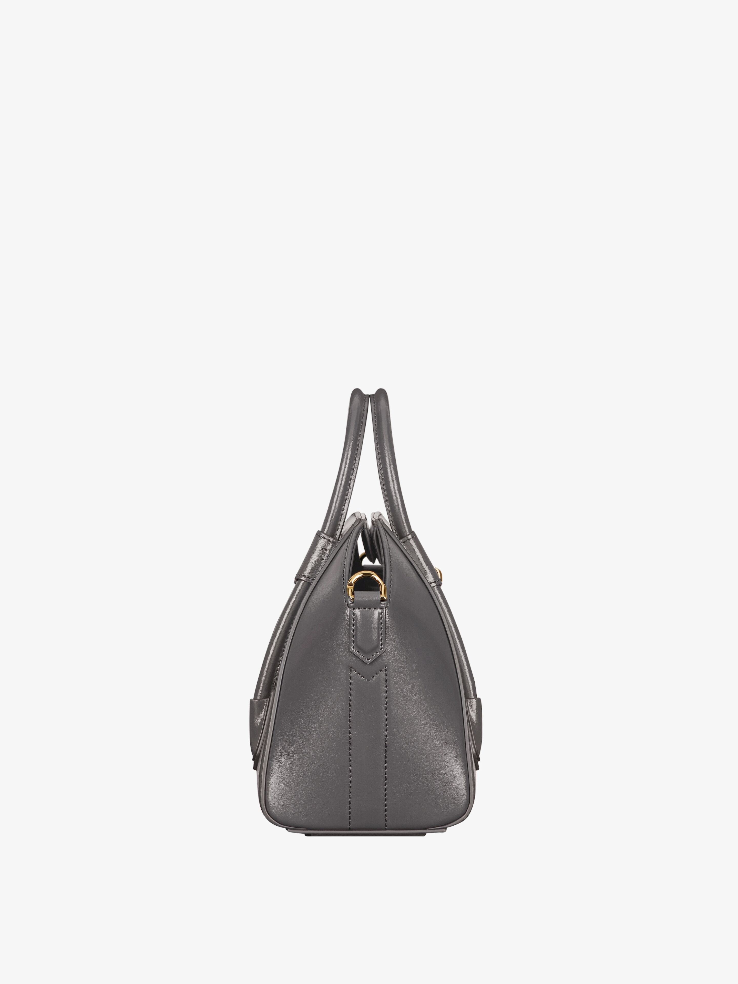 MINI ANTIGONA LOCK BAG IN BOX LEATHER - 3