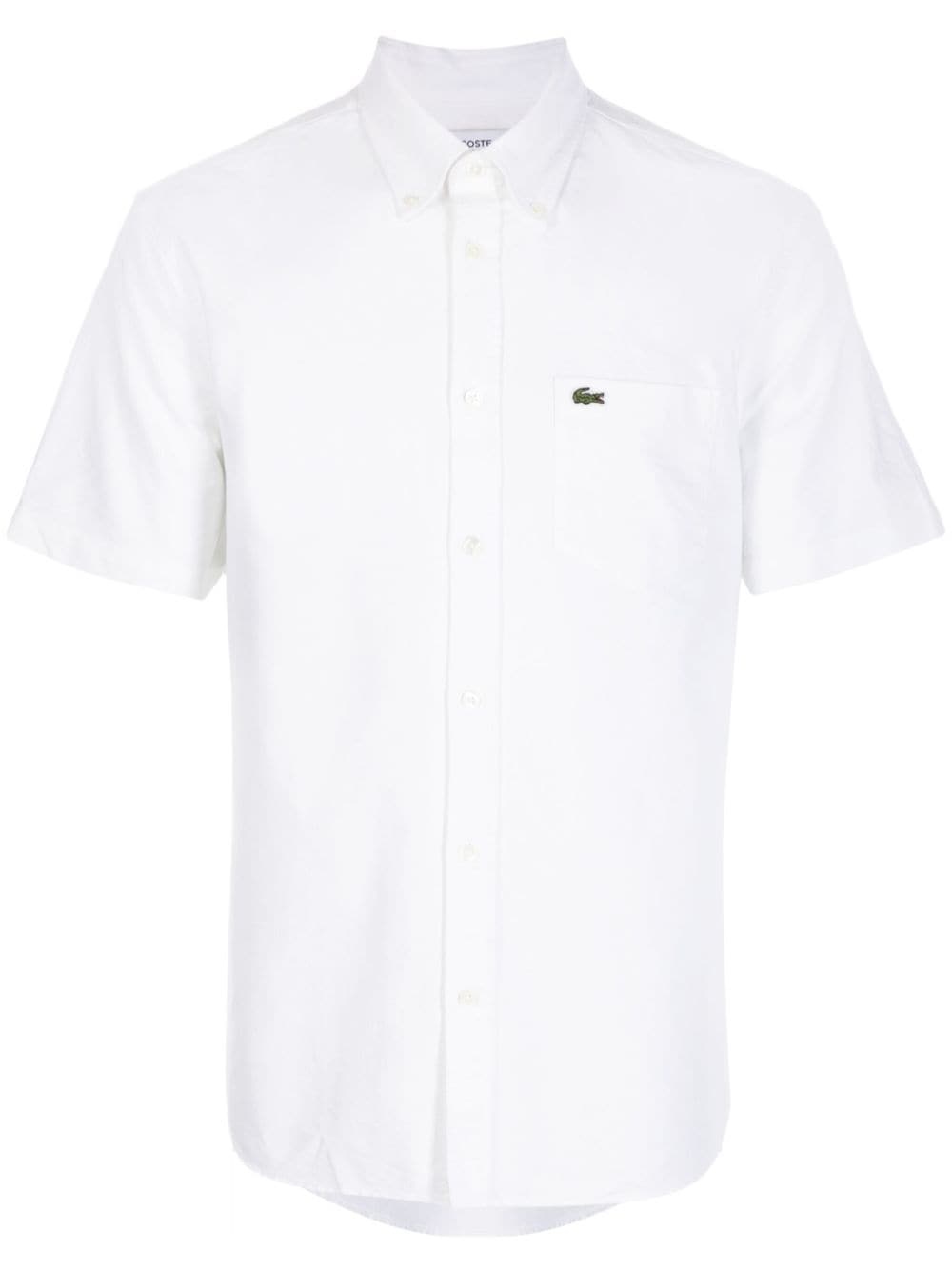 crocodile logo-patch short-sleeved shirt - 2
