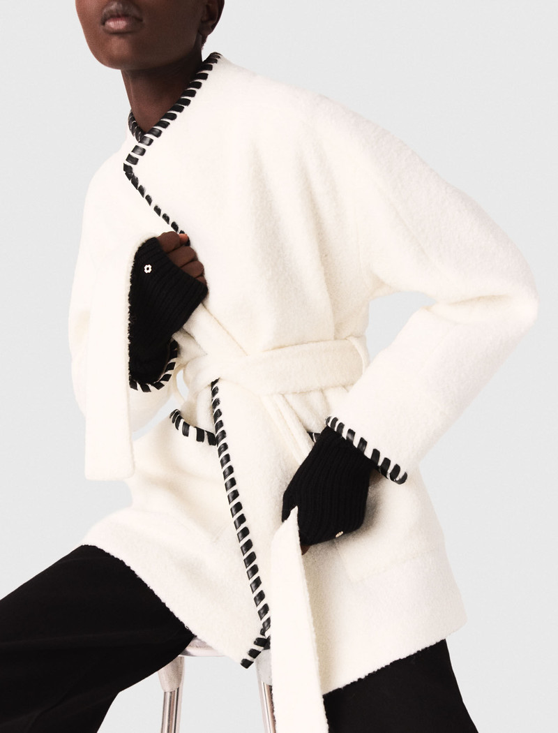Lined coat with contrasting ribbon 6