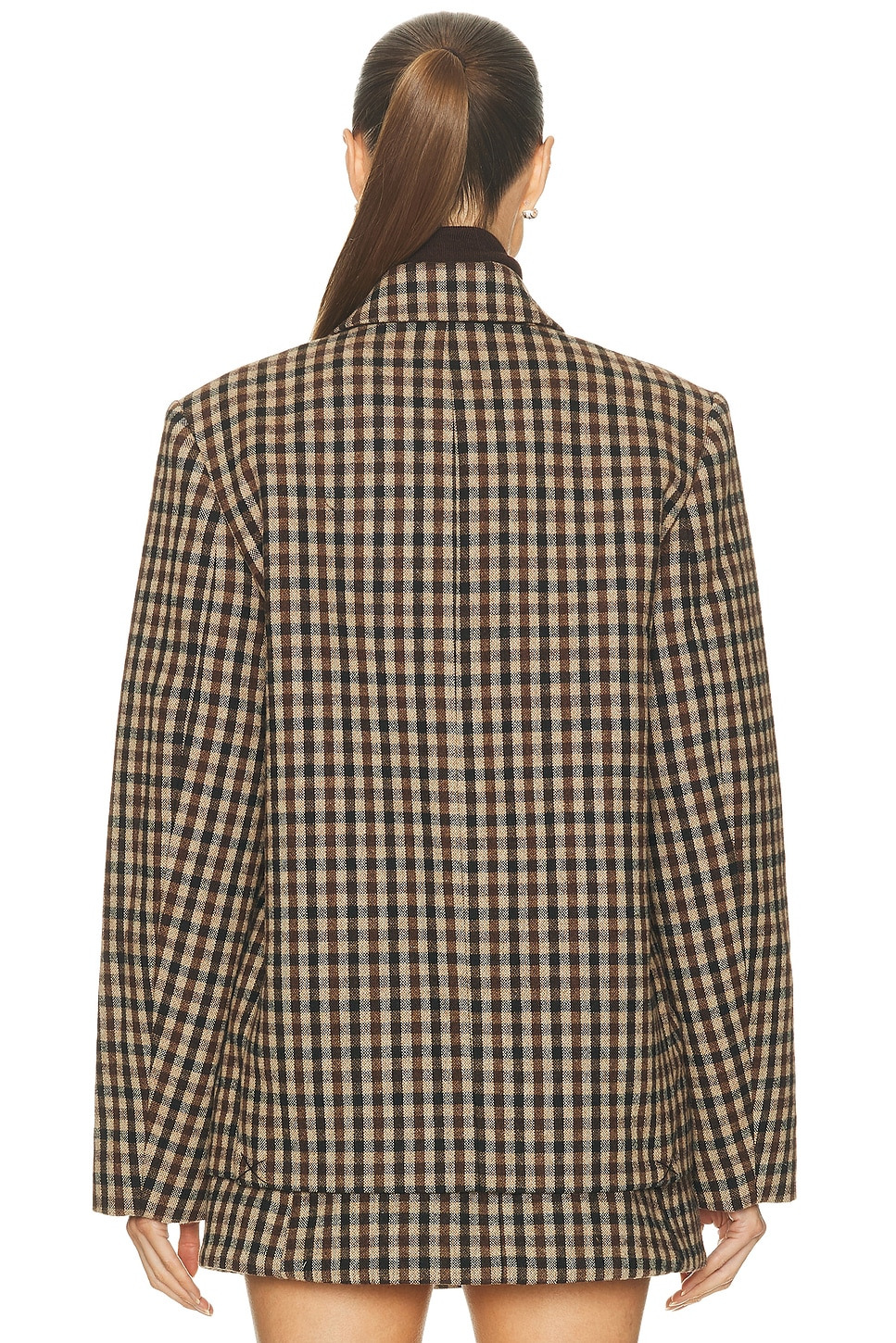 Check Wool Blazer - 3